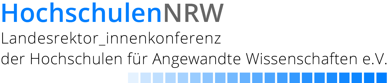 Logo: Hochschulen NRW – Landesrektor_innenkonferenz der Hochschulen für Angewandte Wissenschaften e.V.